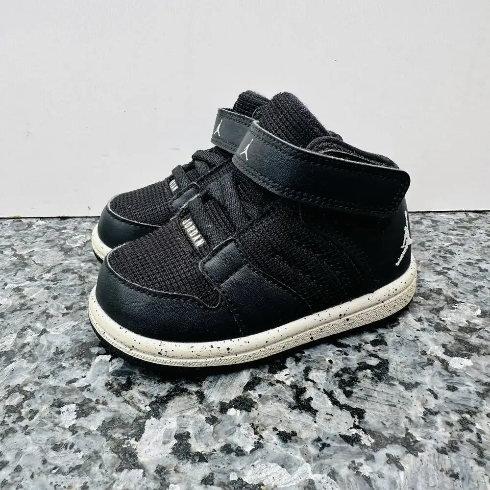 Nike Air Jordan Flight Toddlers Basketball Athletic Shoes 4C Black 828244-020